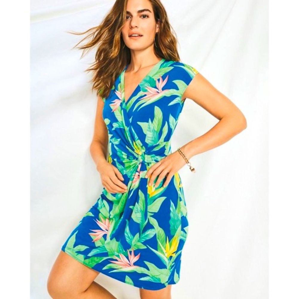 Tommy Bahama faux wrap floral tropical Clara dress NWT